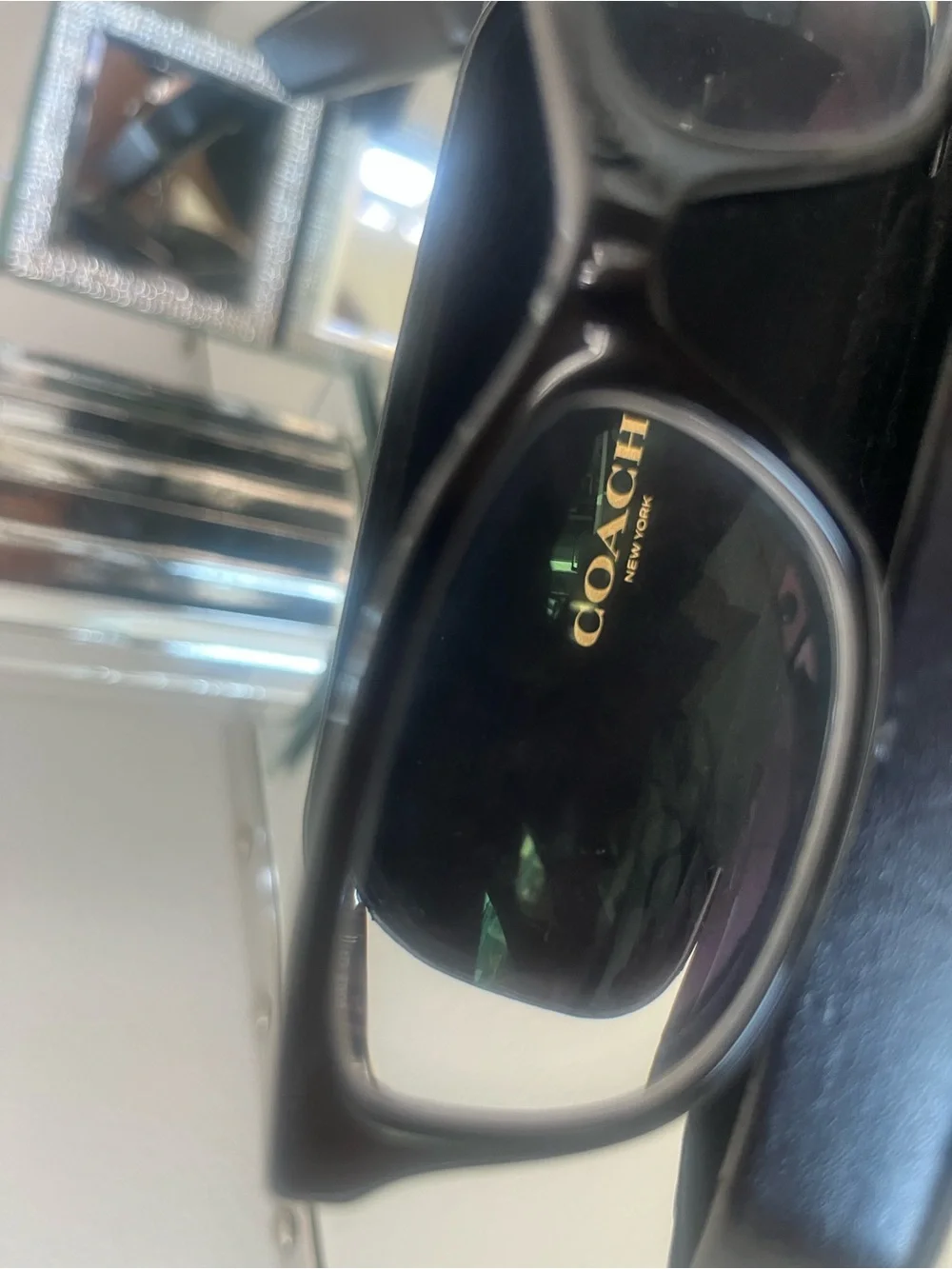 Coach Black Rectangle Glasses with Tortoiseshell